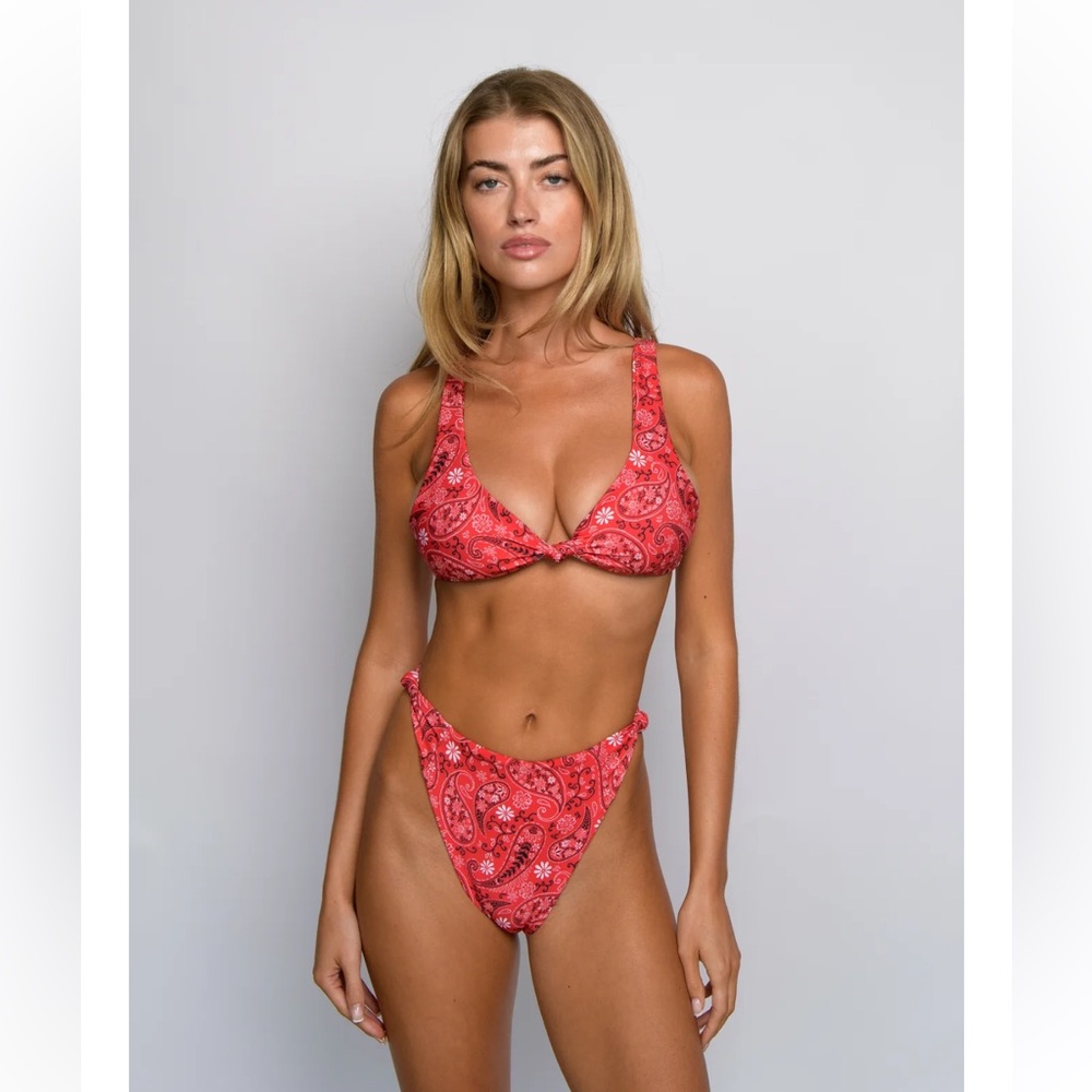 Skatie Cowgirl Bikini Ella Top Medium and Salty Bottoms Medium